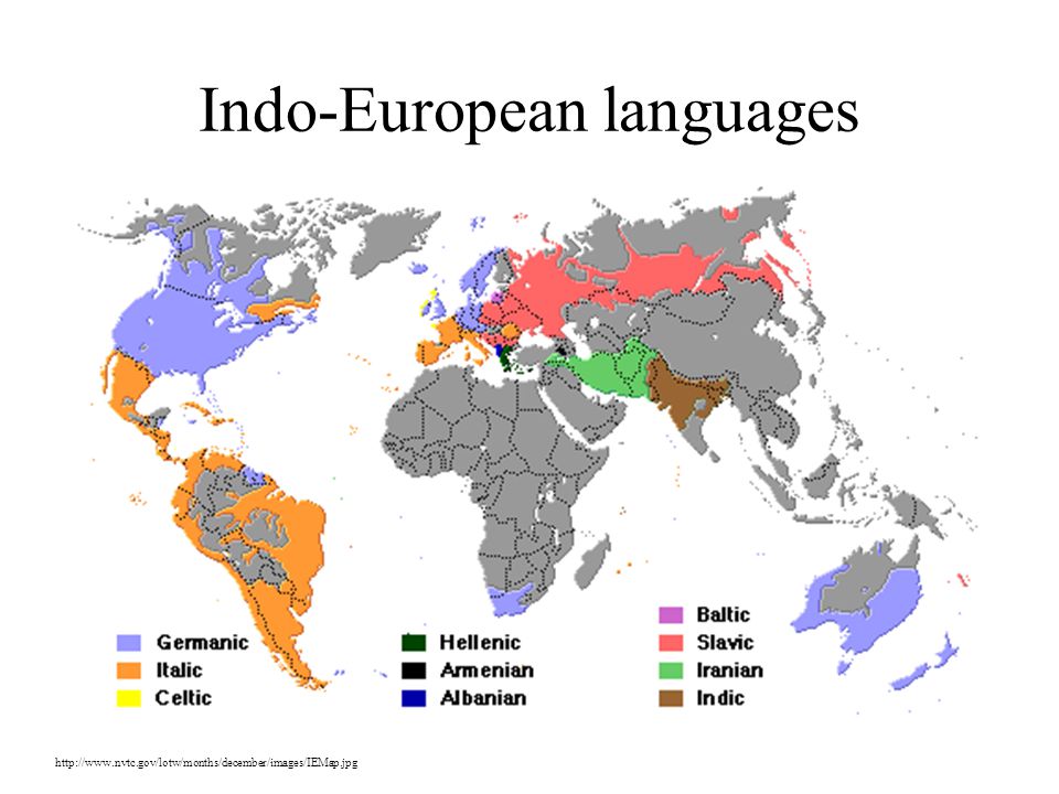 印欧语系分布图